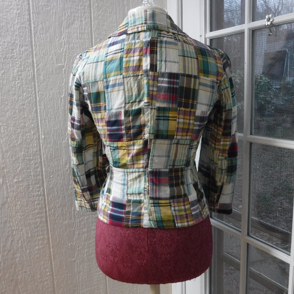 J.Crew Multi-Color Check Patched on Jacket - Picture 5 of 11